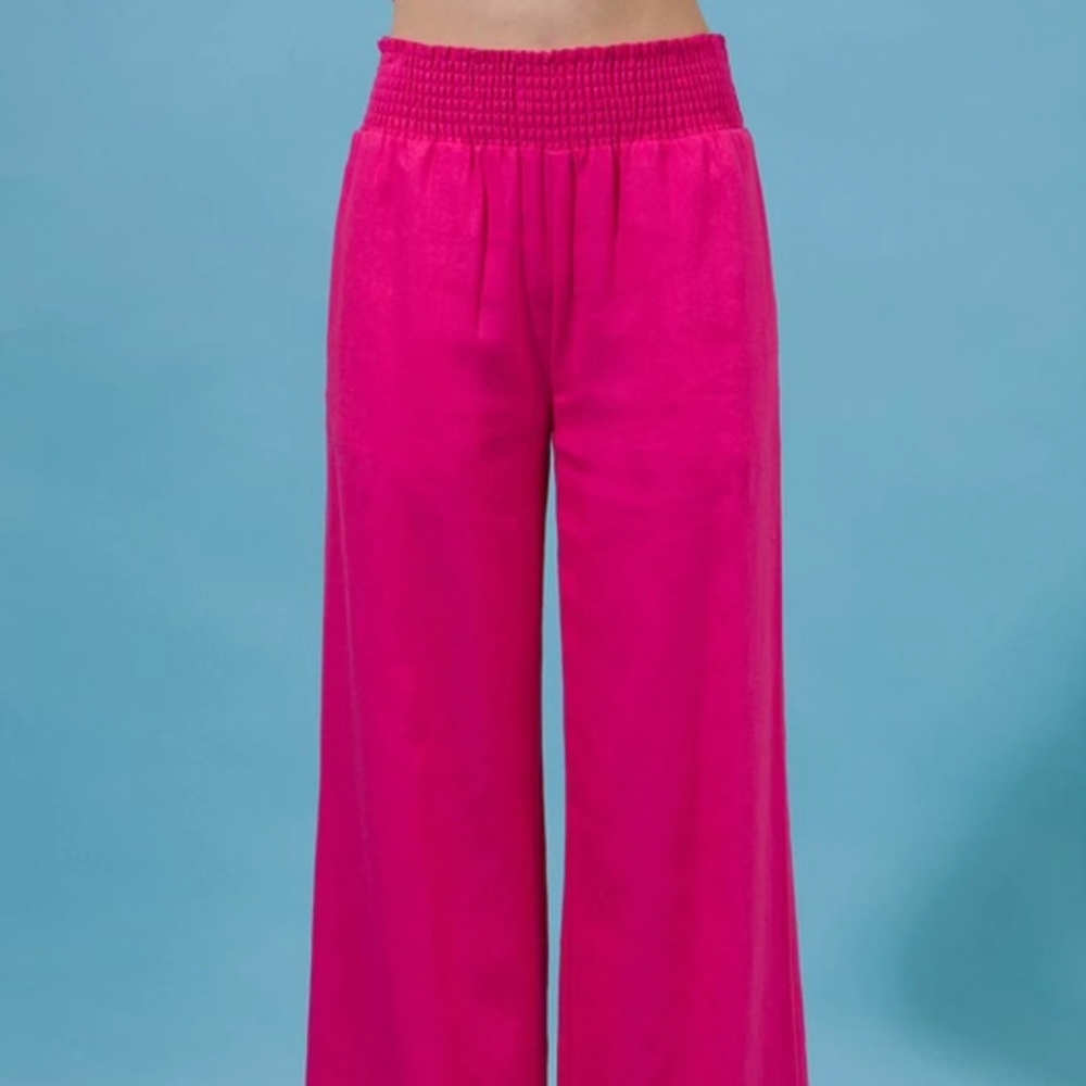 #16 🛑M, L Linen Pants with Smocked Waist - Picture 11 of 14